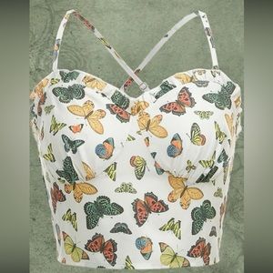 Butterfly Crop Tank Top